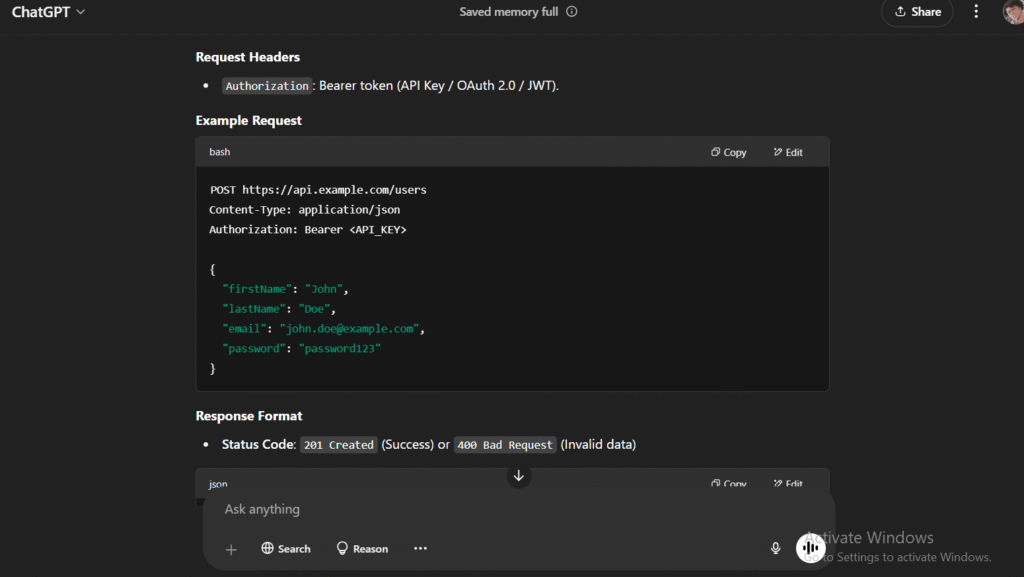 api documentation template