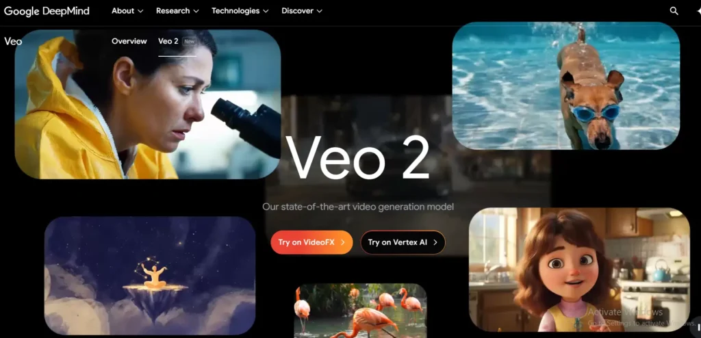 google veo 2 interface