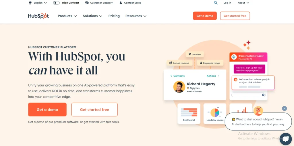 hubspot ai social media management tool