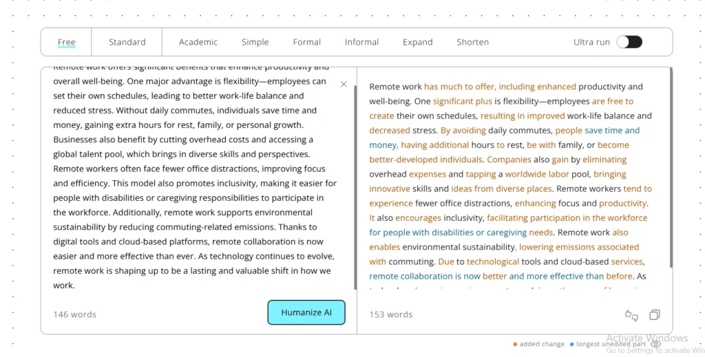 humanize ai interface