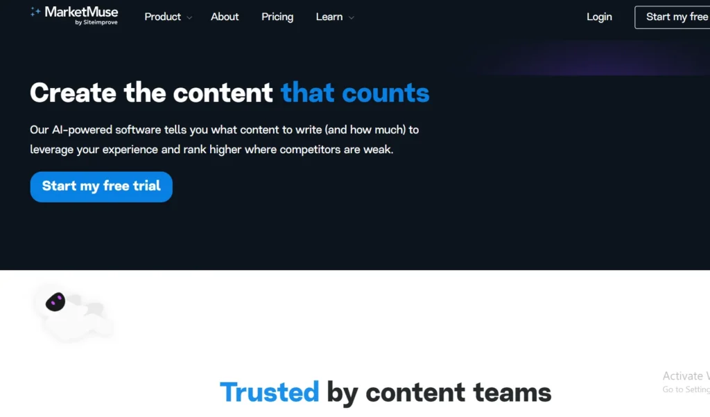marketmuse Best AI Tool for Writing SEO Rich Blog Content